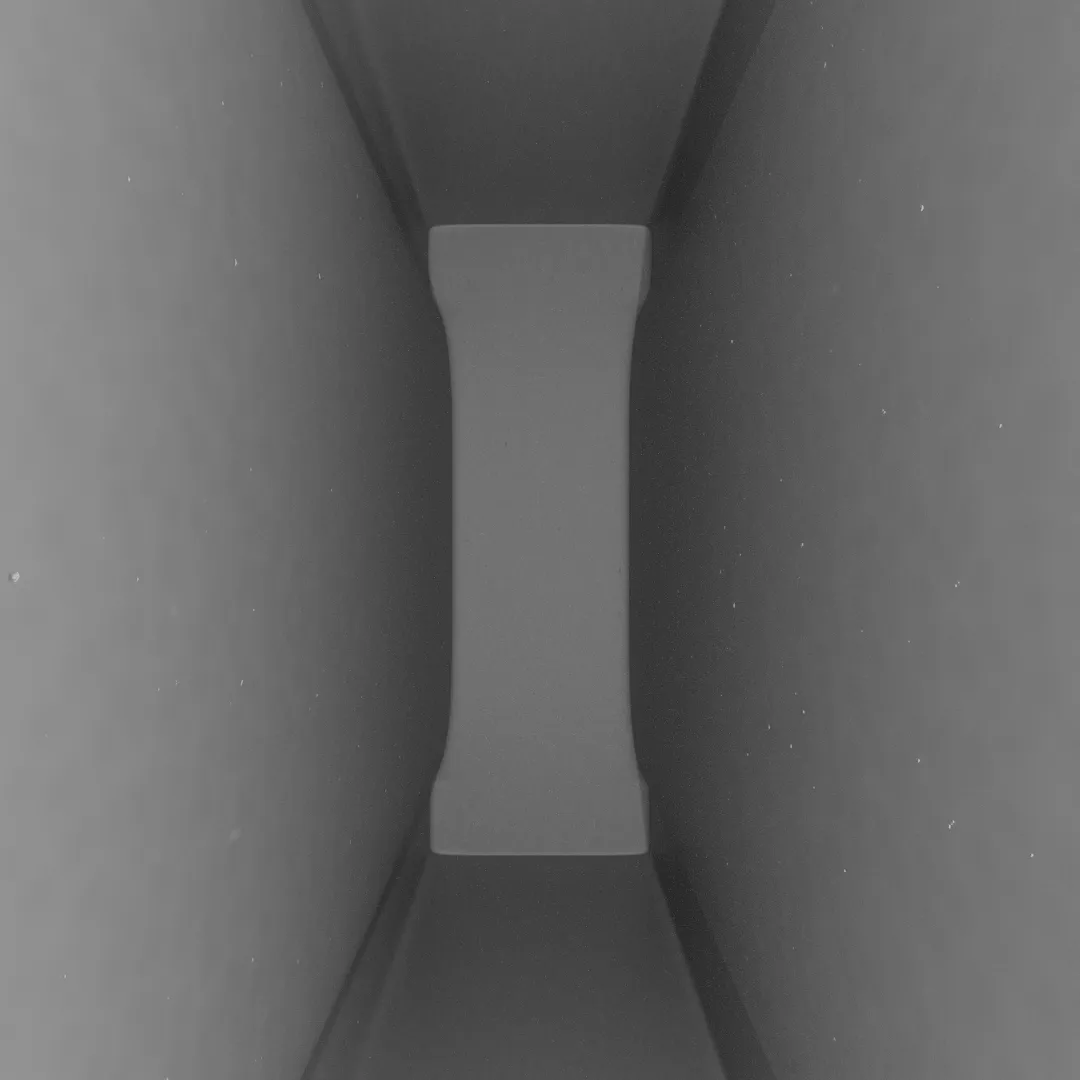 The letter I as viewed from inside