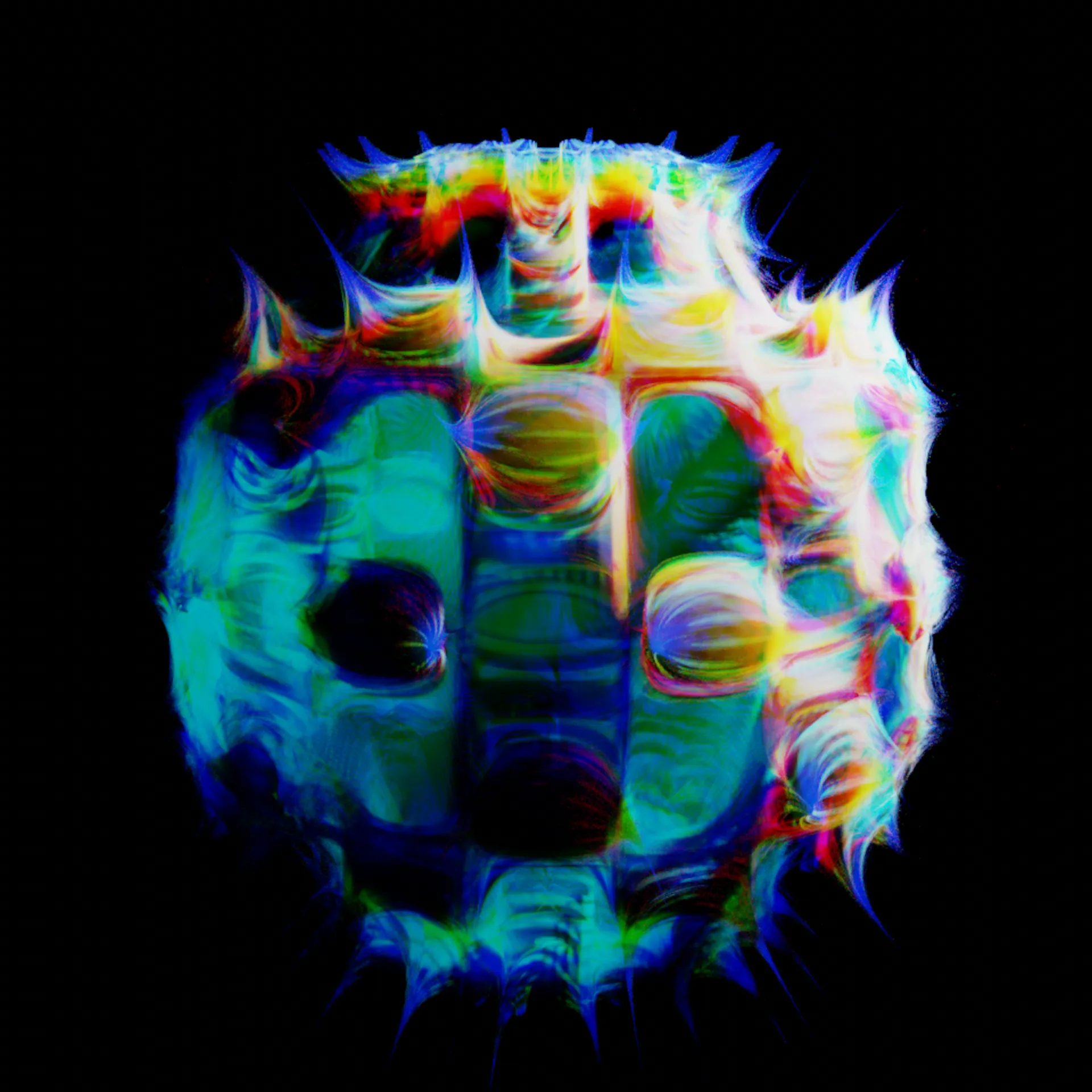 A similar blob but this time red, green and blue