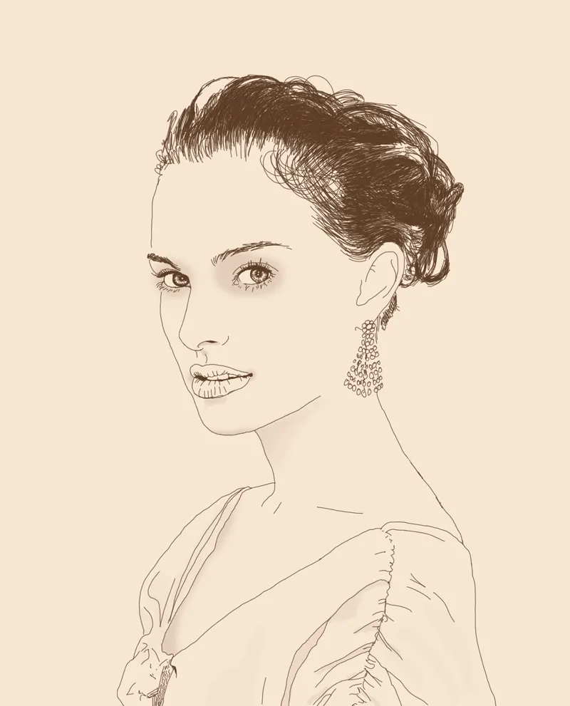 A drawing of Natalie Portman